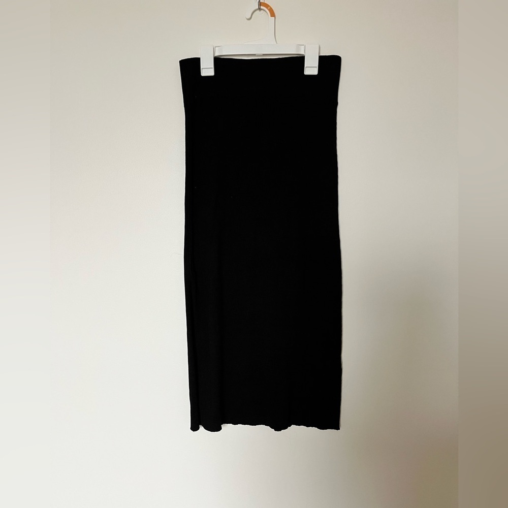 Free People Golden Hour Midi Skirt Black - Picture 5 of 12